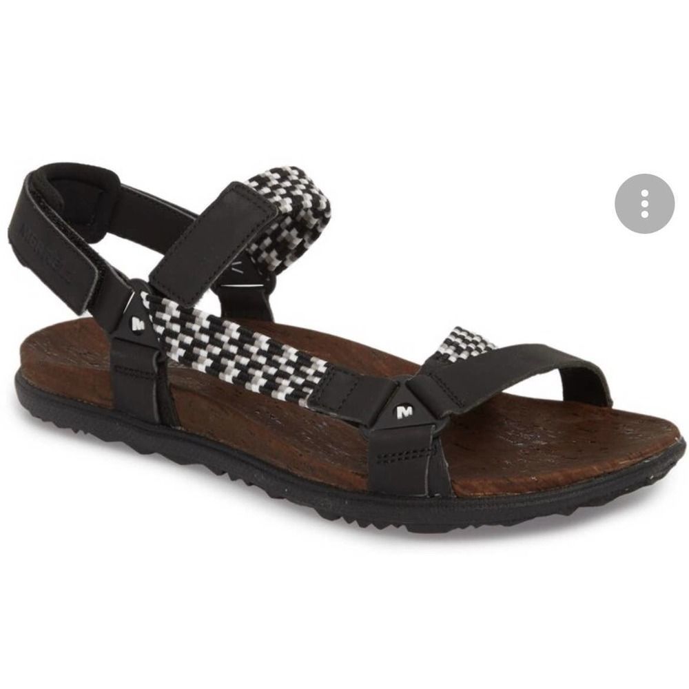 Merrrell Around Town Woven Black Sandal 7